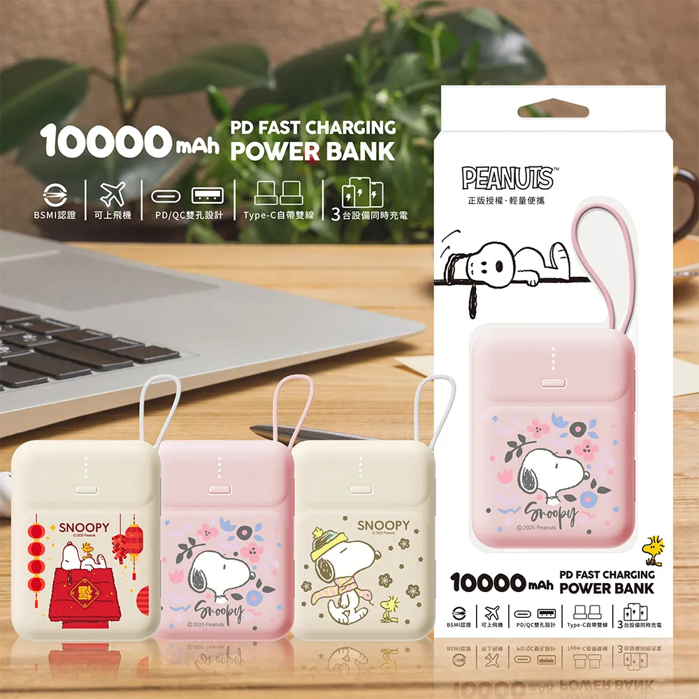 SNOOPY 史努比 12000mAh 七合一磁吸快充行動電源 歷史價格詳細信息