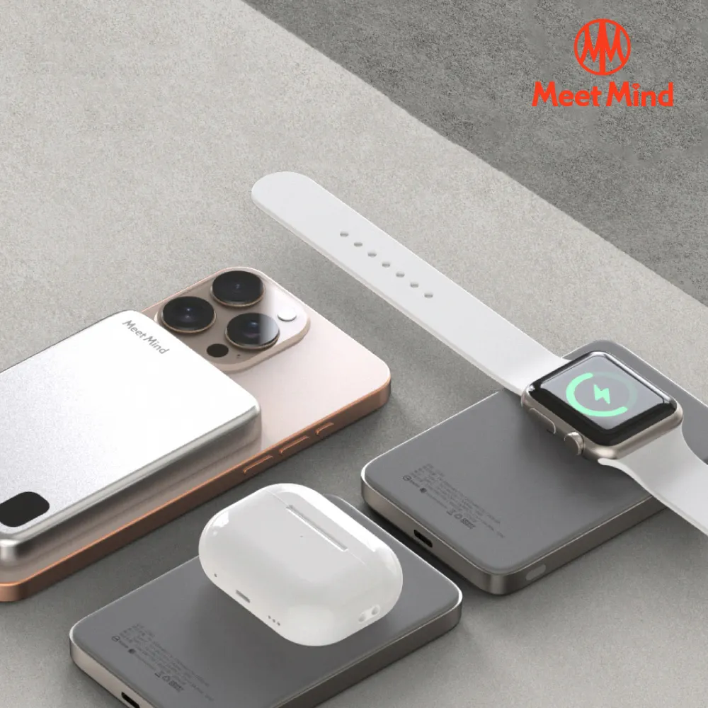 magsafe三合一磁吸鋁合金無線充電器適用1513pro手機iphone14桌面快充底座iwatch手錶airpod 歷史價格詳細信息