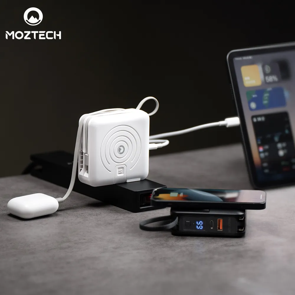 【MOZTECH】萬能充Pro 多功能五合一 行動充電器 / 行動電源 (紳士黑) 化學原宿 歷史價格詳細信息
