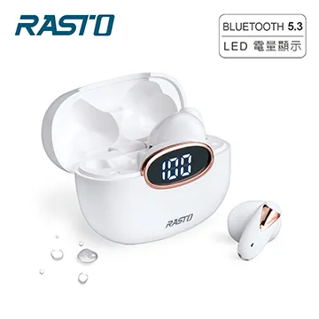RASTO RS46 純白晶石電量顯示真無線藍牙5.3耳機 歷史價格詳細信息