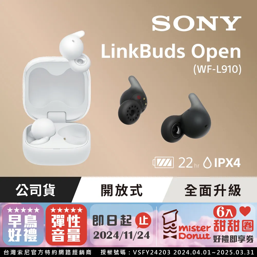 SONY LinkBuds Open 開放式真無線耳機 WF-L910 歷史價格詳細信息