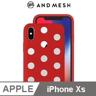 日本AndMesh QQ圓點雙層防撞保護套-iPhone Xs 鮮紅色 歷史價格詳細信息