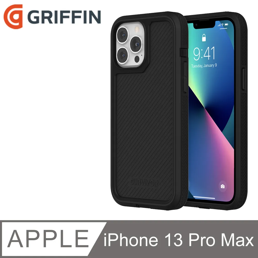 Griffin iPhone 13 Pro (6.1吋) Survivor Clear軍規防摔殼-透黑(1.8米防摔) 歷史價格詳細信息