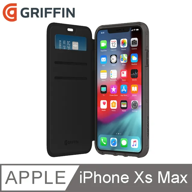 Griffin Survivor Wallet iPhone Xs Max 黑色側翻透黑背蓋防摔皮套 歷史價格詳細信息