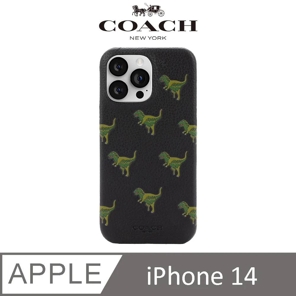 【COACH】iPhone 14 精品真皮手機殼 粉白色經典大C 歷史價格詳細信息