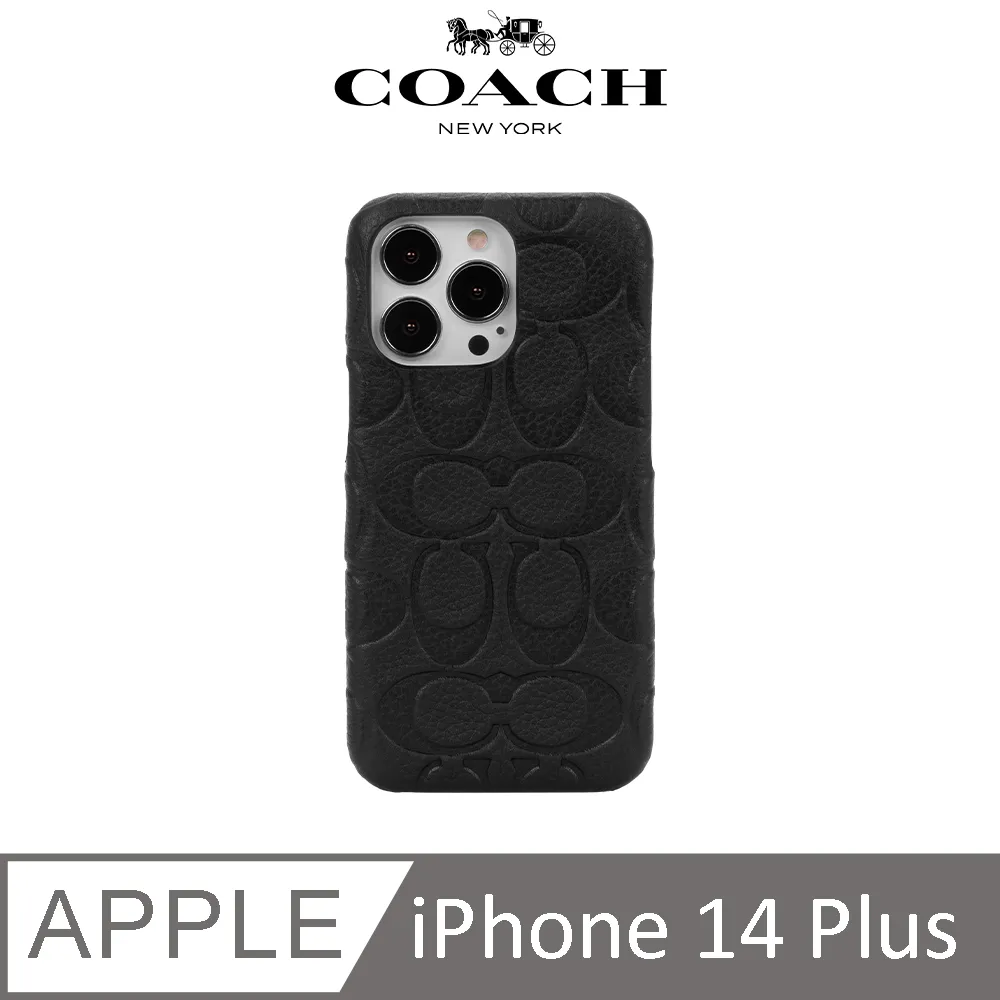 【COACH】iPhone 14 精品真皮手機殼 粉白色經典大C 歷史價格詳細信息