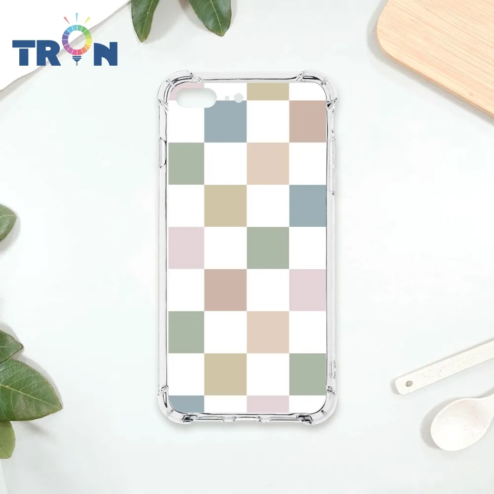 TRON IPhone 7/8 PLUS 莫蘭迪色簡約格子A款 四角防摔殼 手機殼 價格比較,價格查詢,歷史價格詳細信息