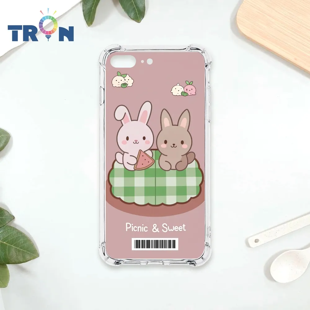 TRON IPhone 7/8 PLUS 兔子可愛動作排排系列  載具 四角防摔殼 手機殼 歷史價格詳細信息