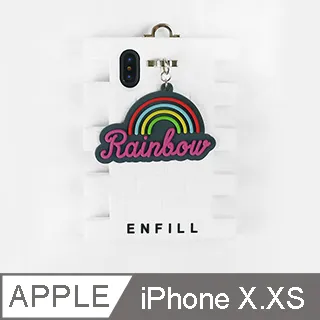 【Candies】手拿系列磚牆手機殼(彩虹) - 適用iPhone X / XS 歷史價格詳細信息