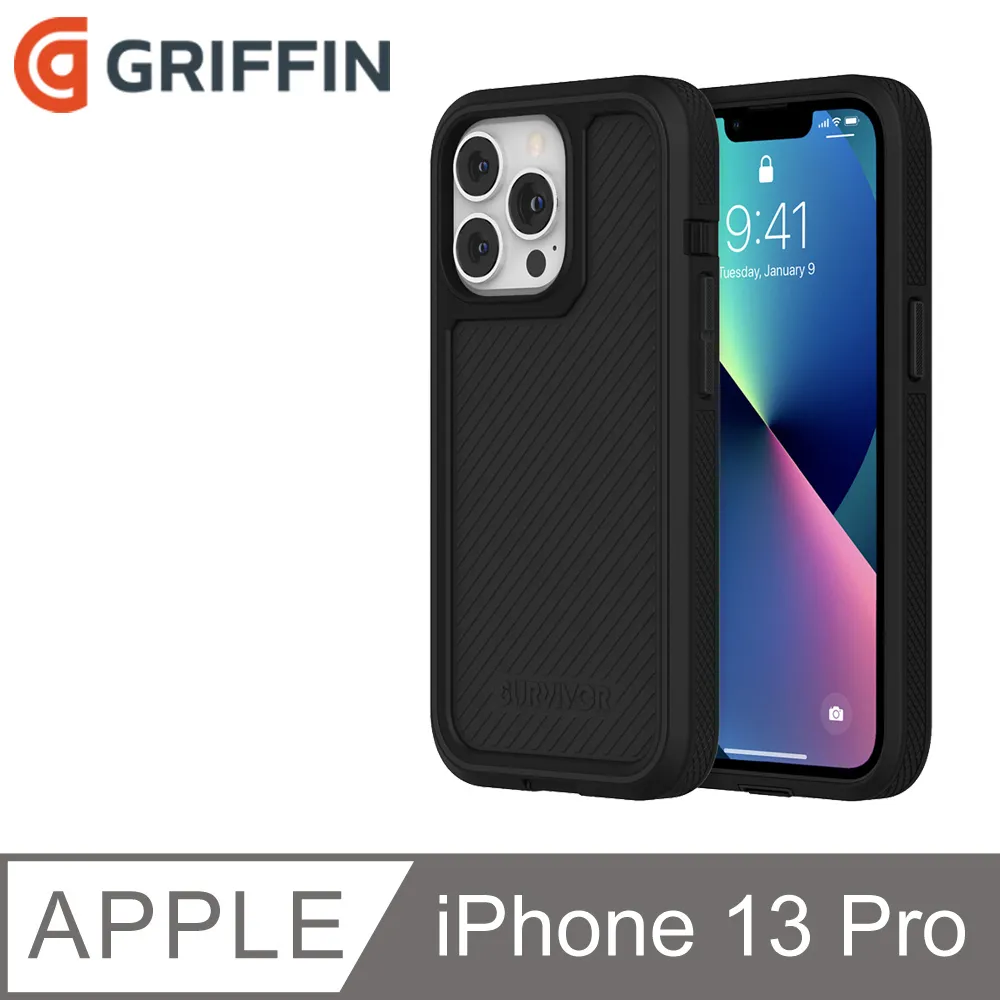 Griffin iPhone 13 Pro (6.1吋) Survivor Clear軍規防摔殼-透黑(1.8米防摔) 歷史價格詳細信息
