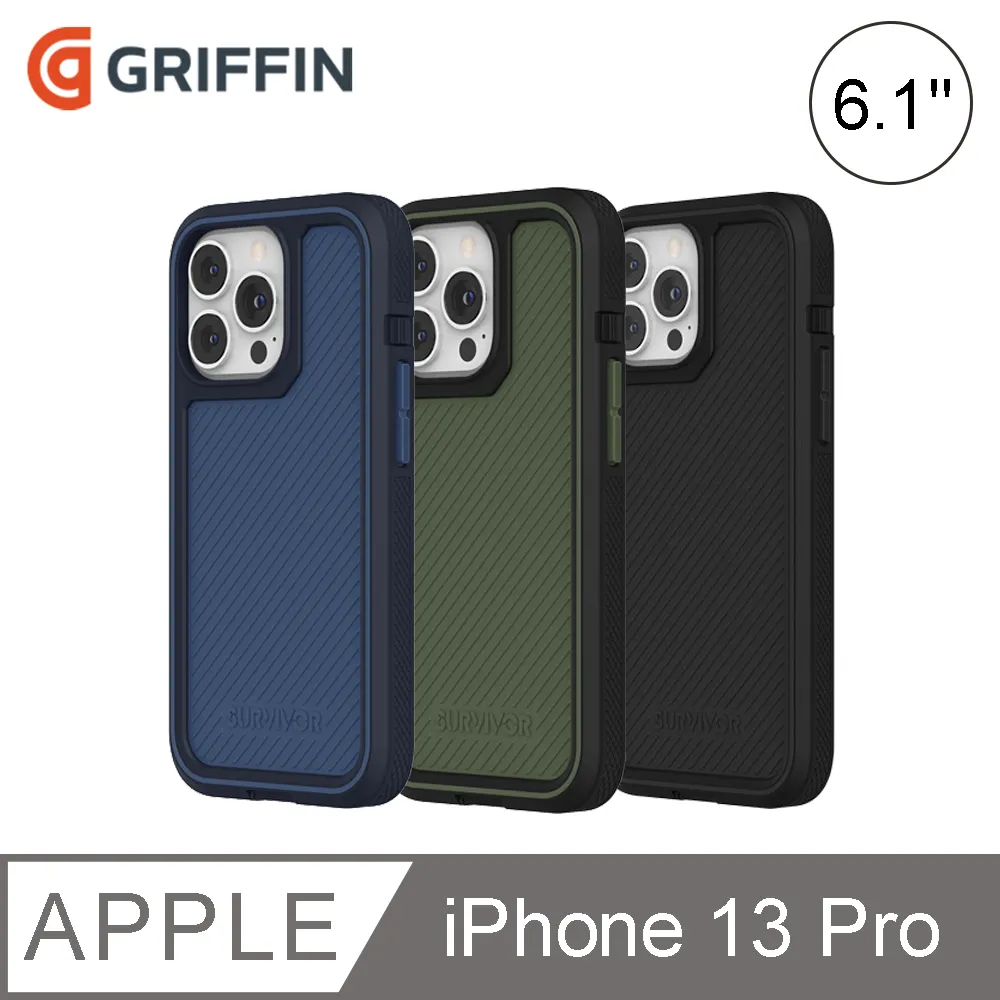 Griffin iPhone 13 Pro (6.1吋) Survivor Clear軍規防摔殼-透黑(1.8米防摔) 歷史價格詳細信息