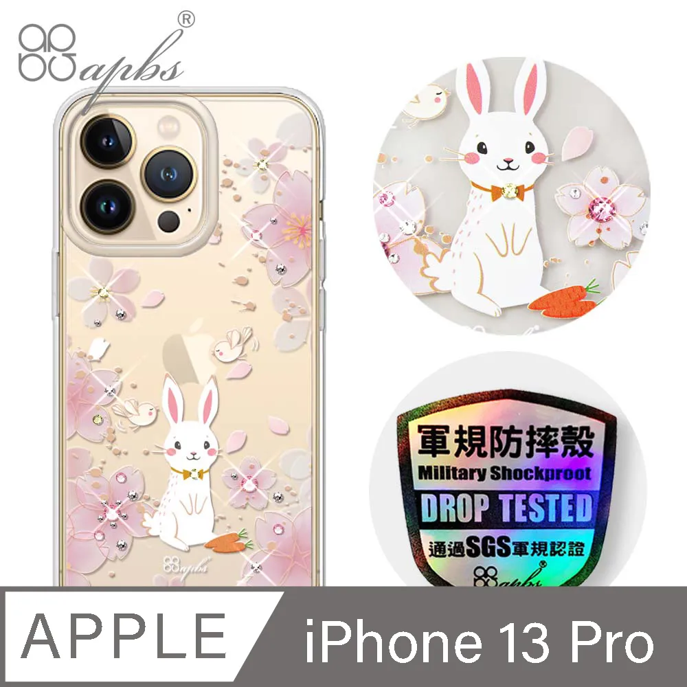 apbs iPhone 13 Pro 6.1吋輕薄軍規防摔水晶彩鑽手機殼-初雪圖騰 歷史價格詳細信息