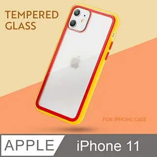 出挑雙色玻璃殼！iPhone 11 Pro 手機殼 i11 Pro 保護殼 絕佳手感 玻璃殼 軟邊硬殼 (摩登紅) 歷史價格詳細信息