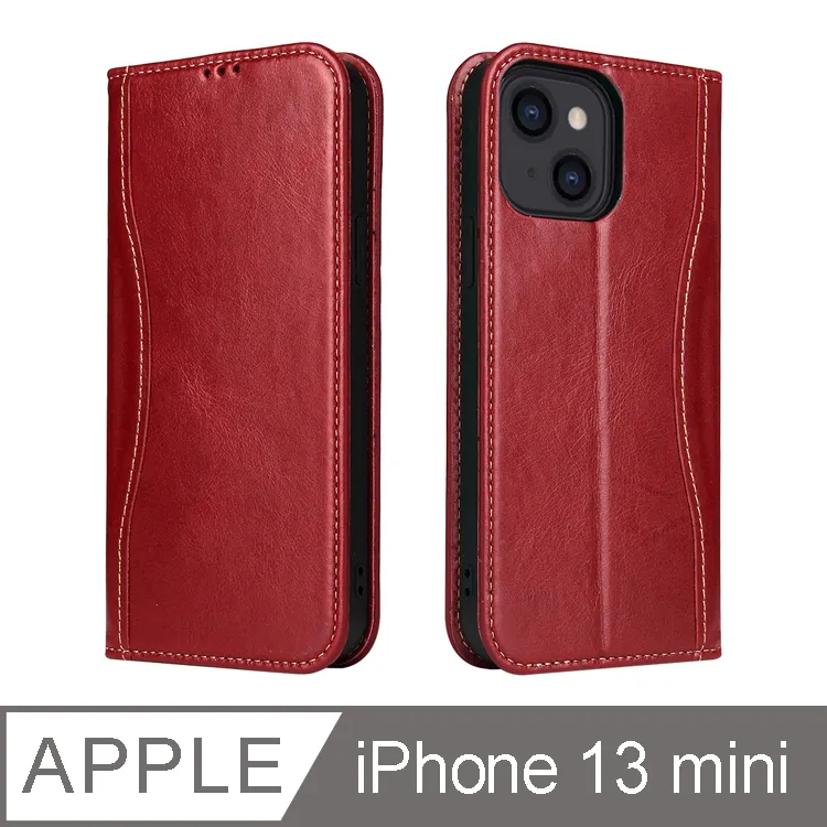 Fierre Shann 新西槍系列 iPhone 13 (6.1吋) 錢包式 磁吸側掀 手工真皮皮套-紅色 歷史價格詳細信息