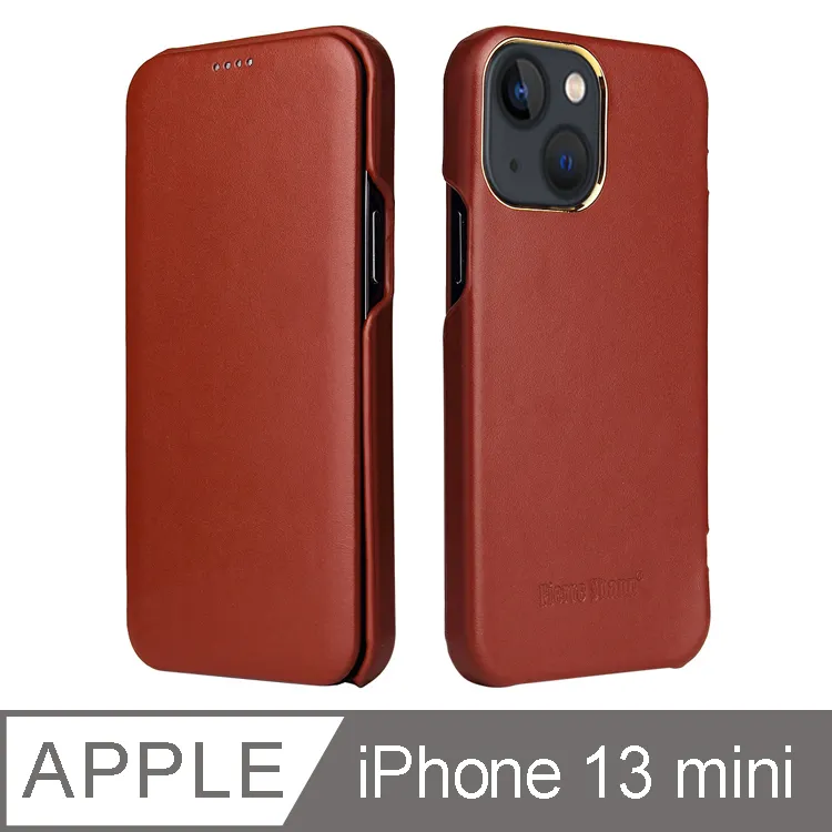 Fierre Shann 真皮紋 iPhone 13 (6.1吋) 錢包支架款 磁吸側掀手工PU皮套保護殼-紅色 歷史價格詳細信息