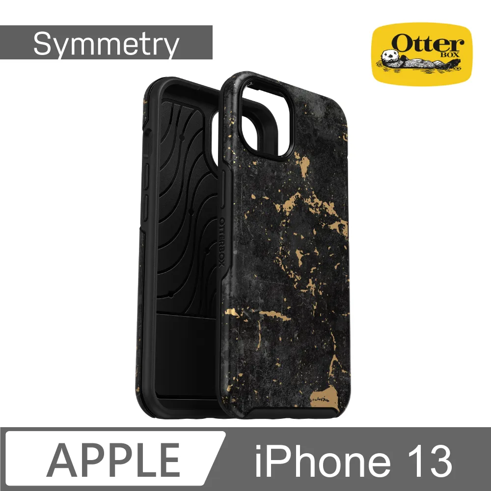 OtterBox iPhone 13 Symmetry炫彩幾何保護殼-黑金大理石 歷史價格詳細信息