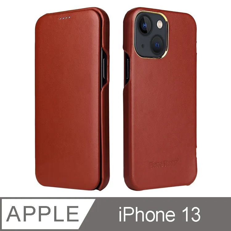 Fierre Shann 真皮紋 iPhone 13 (6.1吋) 錢包支架款 磁吸側掀手工PU皮套保護殼-紅色 歷史價格詳細信息