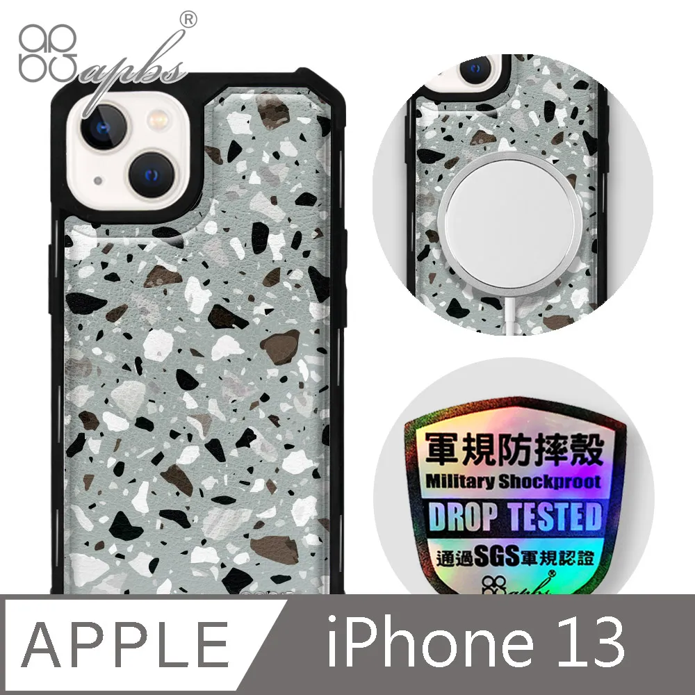 apbs iPhone 13 6.1吋軍規防摔皮革磁吸手機殼-經典牛紋-多圖可選02(上光版) 歷史價格詳細信息