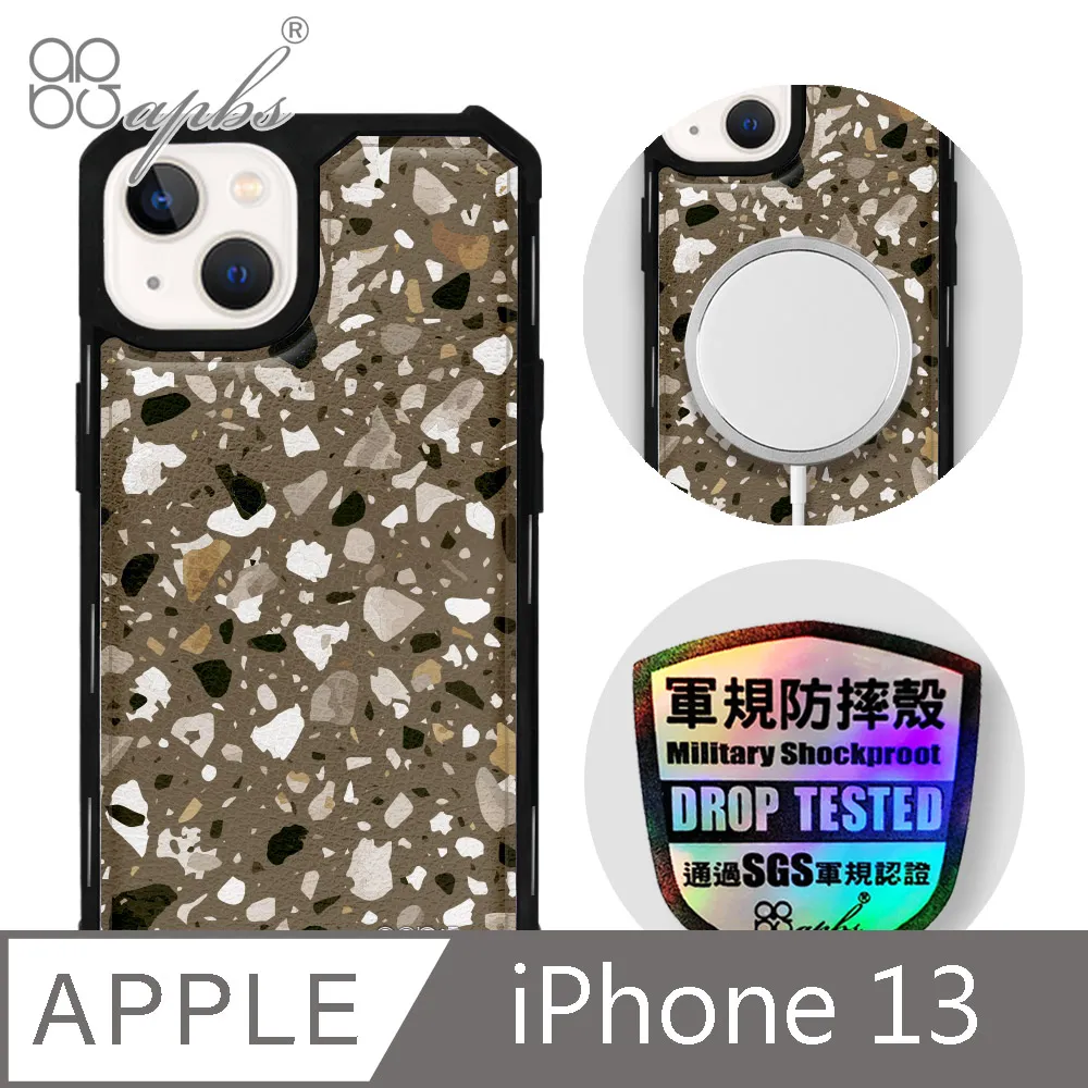 apbs iPhone 13 6.1吋軍規防摔皮革磁吸手機殼-經典牛紋-多圖可選02(上光版) 歷史價格詳細信息