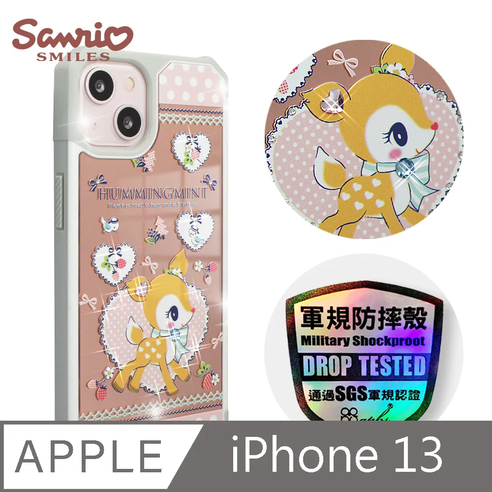 三麗鷗 iPhone 13 6.1吋軍規防摔鏡面水晶彩鑽手機殼-小紳士大耳狗 歷史價格詳細信息