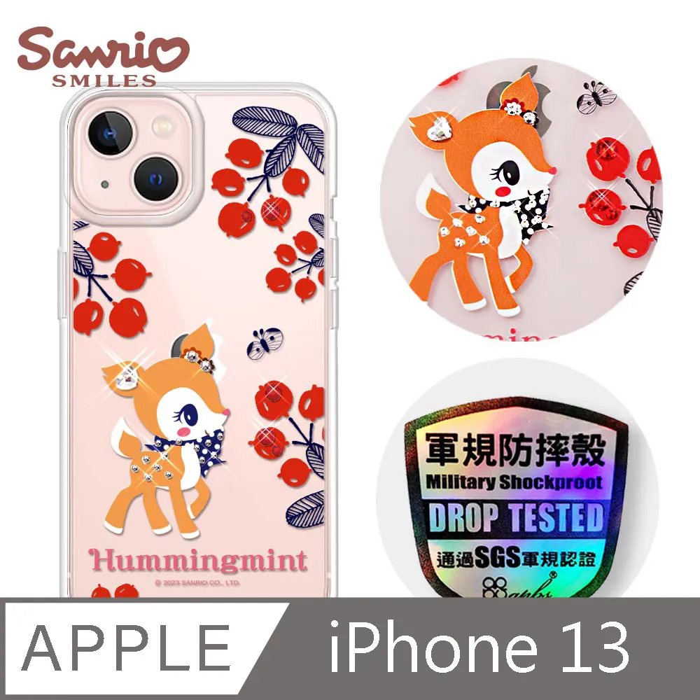 三麗鷗 iPhone 13 6.1吋軍規防摔鏡面水晶彩鑽手機殼-小紳士大耳狗 歷史價格詳細信息