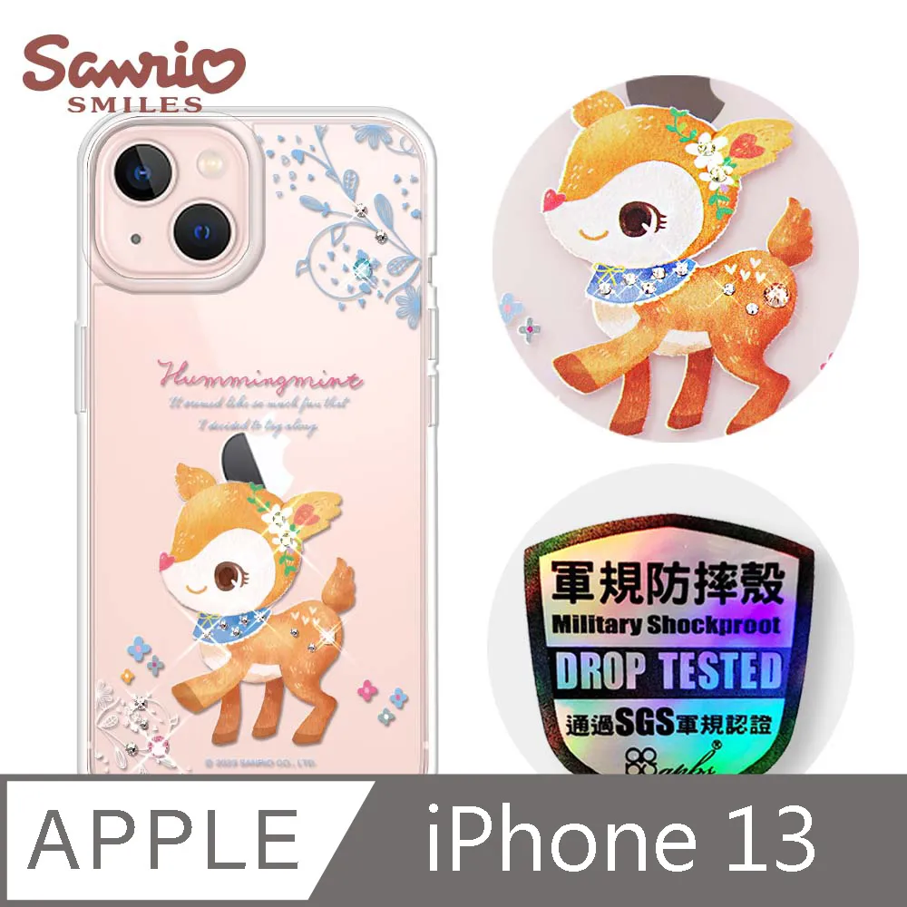 三麗鷗 iPhone 13 6.1吋軍規防摔鏡面水晶彩鑽手機殼-小紳士大耳狗 歷史價格詳細信息