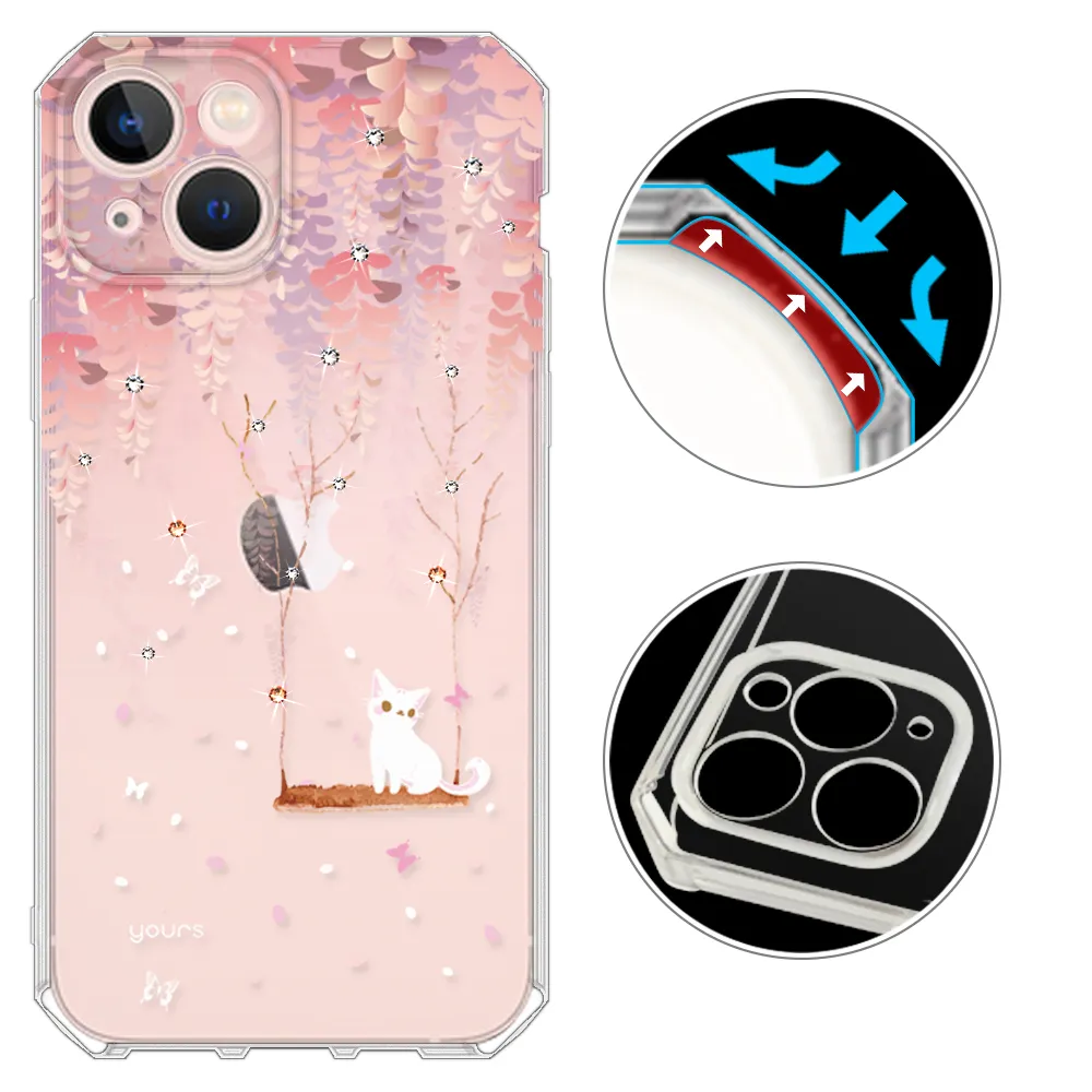 YOURS APPLE iPhone 14 6.1吋 奧地利彩鑽防摔鏡頭增高版手機殼-紫羅蘭 歷史價格詳細信息