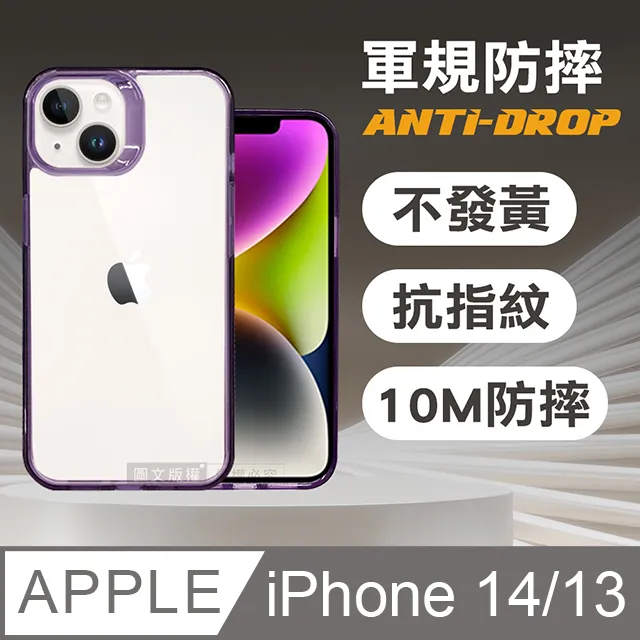 VOORCA 軍規防摔保護殼 iPhone 14/13 6.1吋 共用 防指紋四角強化 手機殼(石墨灰) 歷史價格詳細信息