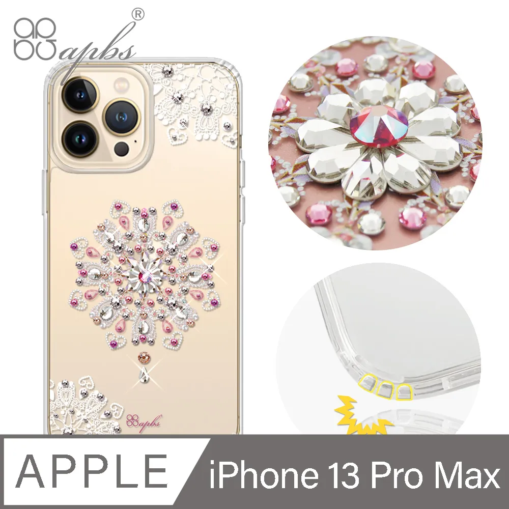 apbs iPhone 13 Pro Max 6.7吋浮雕感軍規防摔立架皮套-圓形花磚 歷史價格詳細信息