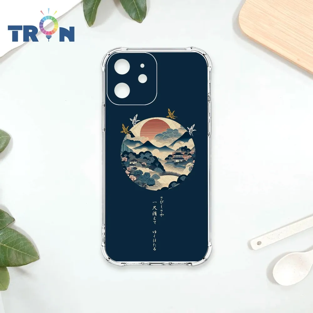TRON IPhone 12 古風水墨畫紅牡丹花 四角防摔殼 手機殼 歷史價格詳細信息