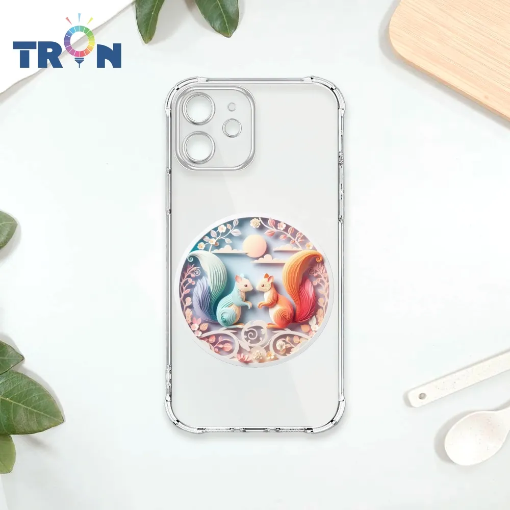 TRON IPhone 12 可愛小動物樹下乘涼  載具 四角防摔殼 手機殼 歷史價格詳細信息