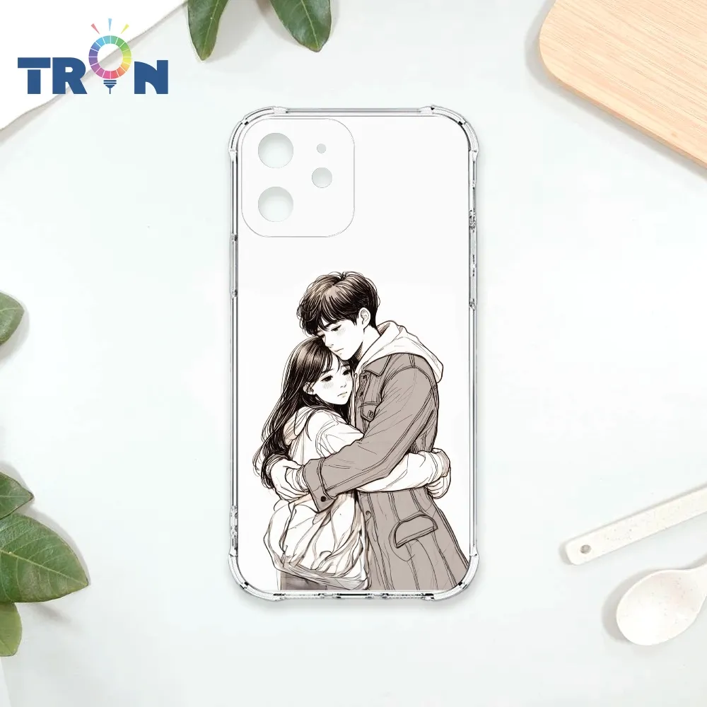 TRON IPhone 12 情侶深情擁抱彩色背景系列 四角防摔殼 手機殼 歷史價格詳細信息