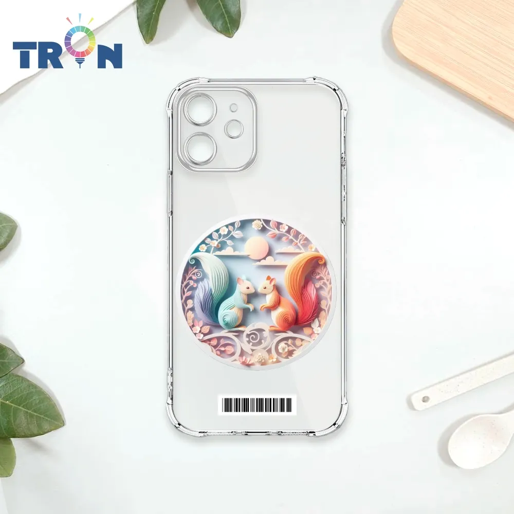TRON IPhone 12 可愛小動物樹下乘涼  載具 四角防摔殼 手機殼 歷史價格詳細信息