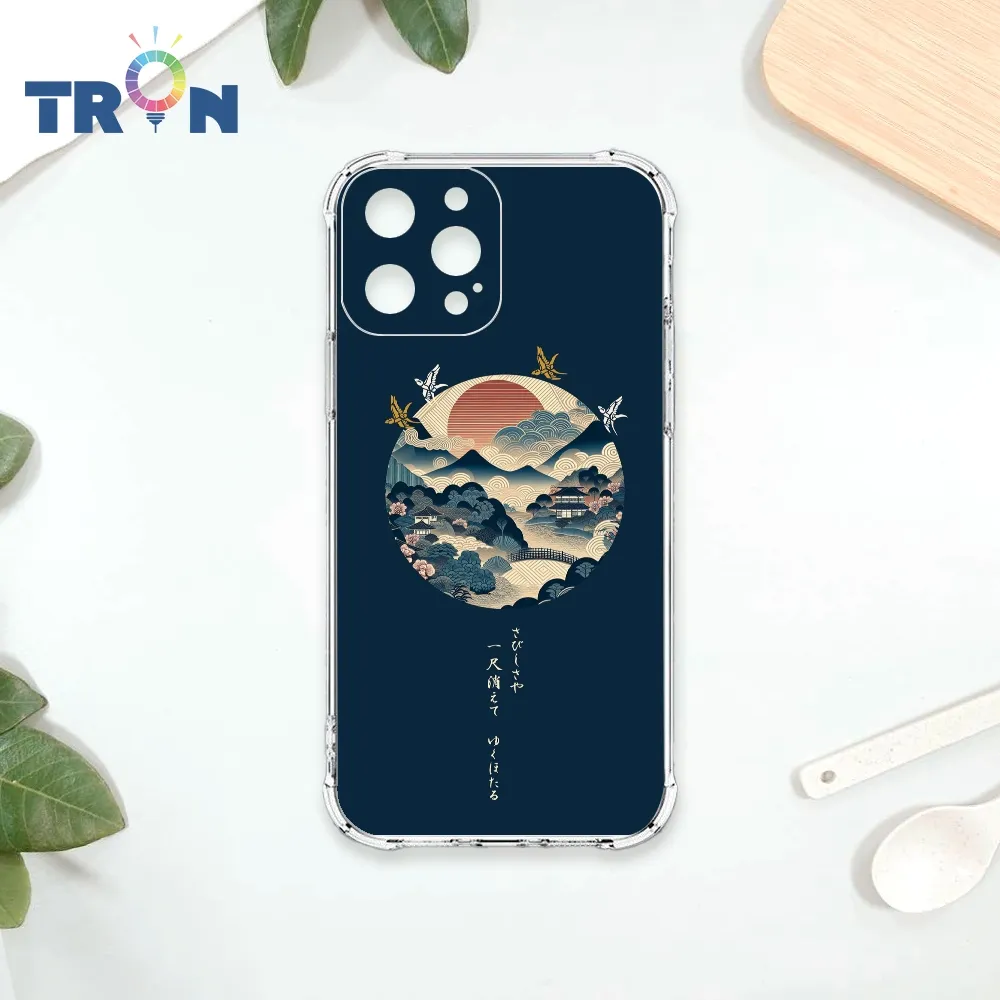 TRON IPhone 12 古風水墨畫紅牡丹花 四角防摔殼 手機殼 歷史價格詳細信息