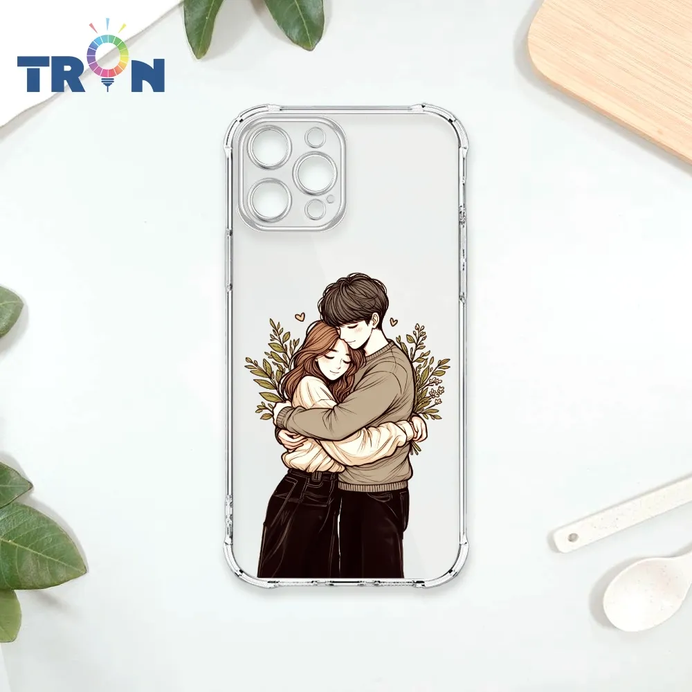 TRON IPhone 12 情侶深情擁抱彩色背景系列 四角防摔殼 手機殼 歷史價格詳細信息