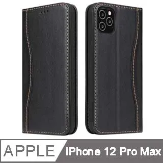 Fierre Shann 真皮紋 iPhone 12 Pro Max (6.7吋) 錢包支架款 磁吸側掀手工PU皮套保護殼-紅色 歷史價格詳細信息