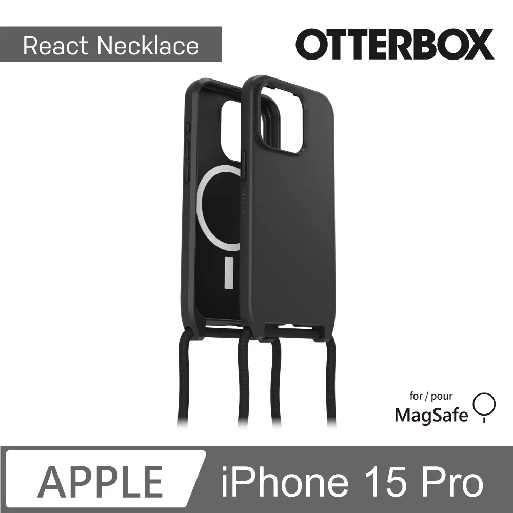 【OtterBox】iPhone 15 Pro 6.1吋 ReactNecklace 簡約掛繩輕透防摔殼(黑) 歷史價格詳細信息