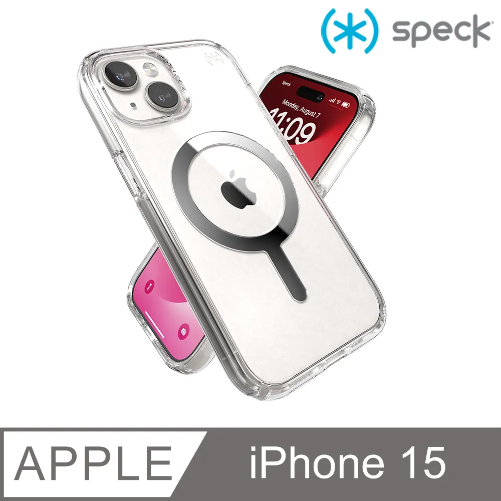 Speck Perfect Clear MagSafe iPhone 15 Pro 6.1吋 磁吸透明防摔殼-銀色 歷史價格詳細信息