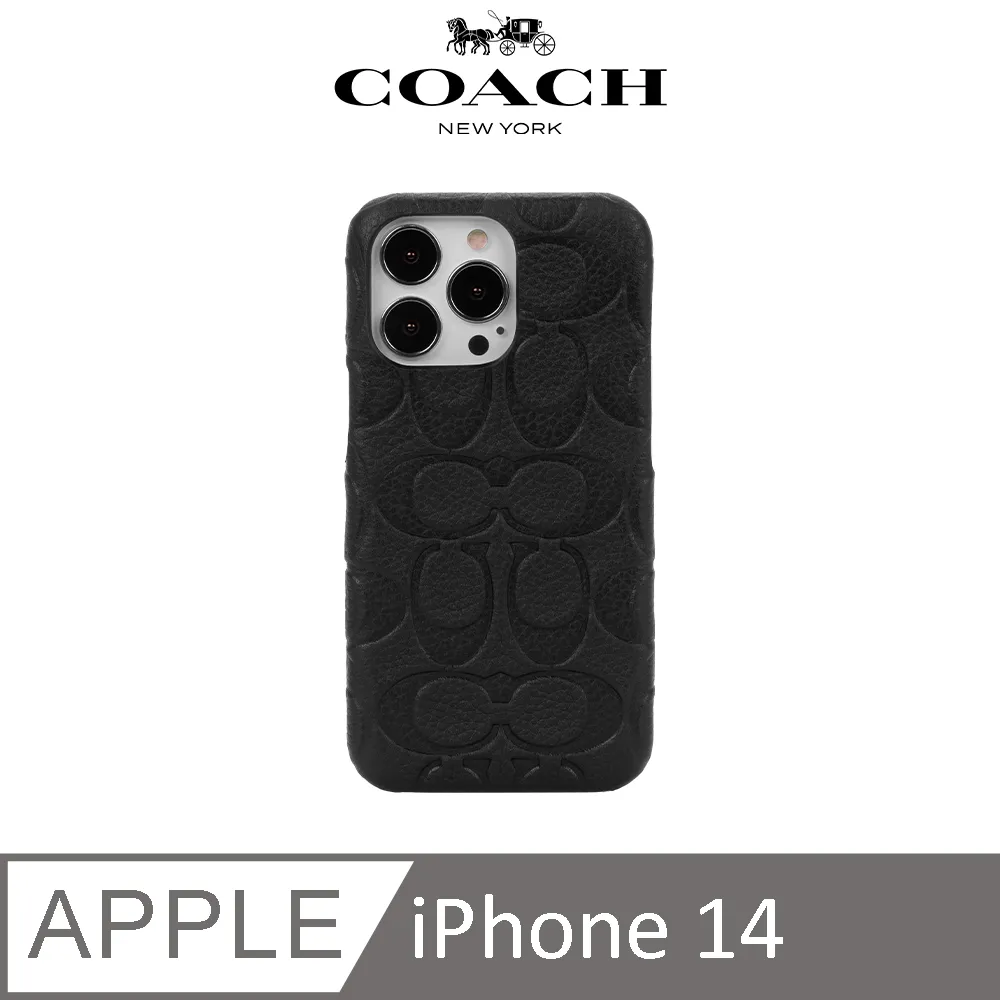 【COACH】iPhone 14 精品真皮手機殼 粉白色經典大C 歷史價格詳細信息