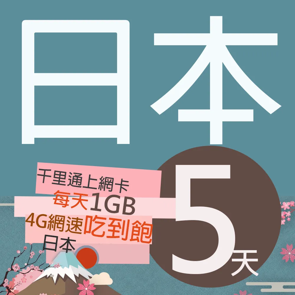 【千里通】日本上網卡5日 5GB上網吃到飽(支援熱點分享 日本網卡 5天5G 4G網速  吃到飽上網SIM卡) 歷史價格詳細信息