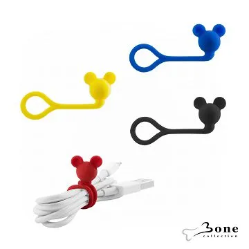 bone公仔束繩適用充電數據線收納器迪士尼米奇可愛卡通造型耳機繞線器纏線器集線器軟矽膠綁線帶萌趣 歷史價格詳細信息