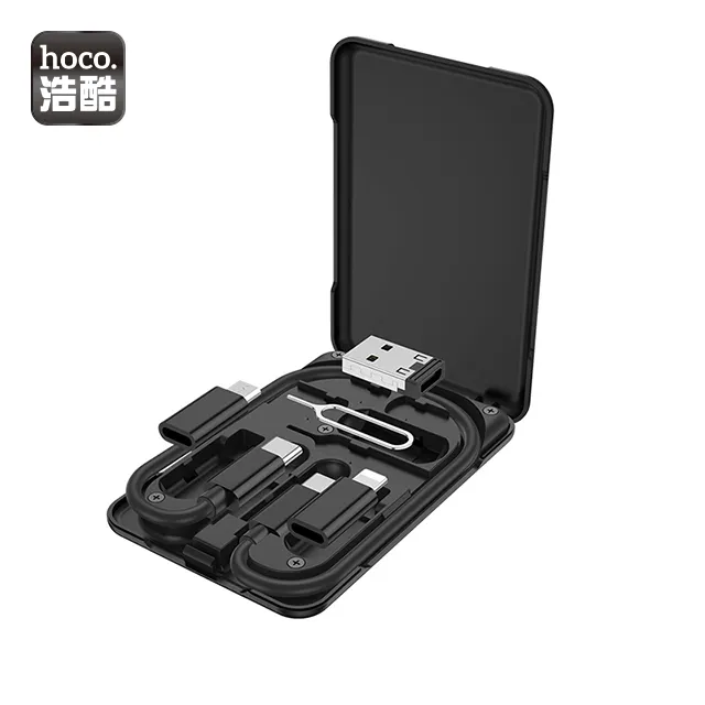 Hoco U86 百寶組合 手機 充電線 轉接器 支架三合一便攜易收 快充 旅行 禮品包 數據線 傳輸線 歷史價格詳細信息