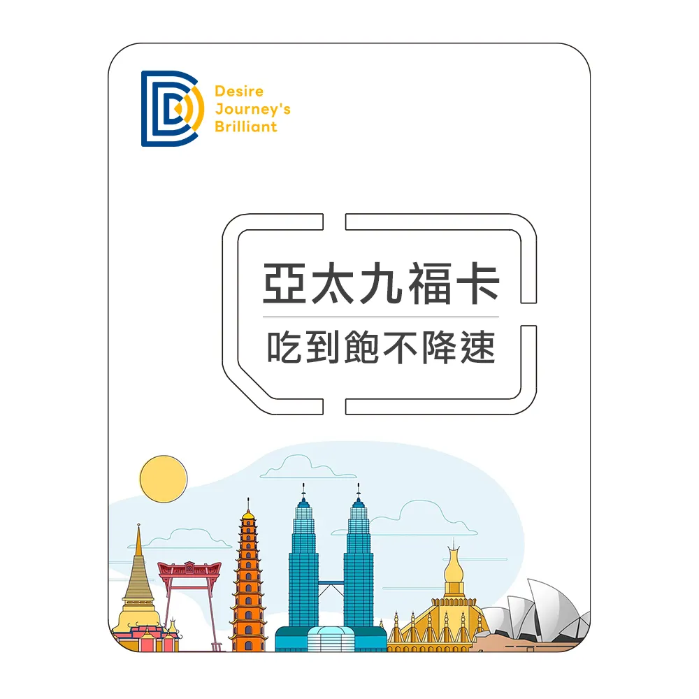 【DJB亞太九福卡】亞洲大洋洲網卡 5天無限流量吃到飽不降速 歷史價格詳細信息
