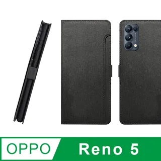 CASE SHOP OPPO A55(4G) / A54(4G) 專用前插卡側立式皮套-黑 歷史價格詳細信息