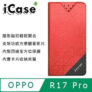 iCase+ OPPO R17 Pro 隱形磁扣側翻皮套(黑) 歷史價格詳細信息
