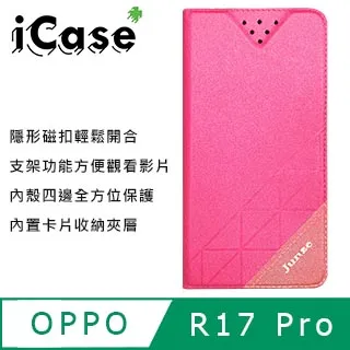 iCase+ OPPO R17 Pro 隱形磁扣側翻皮套(黑) 歷史價格詳細信息