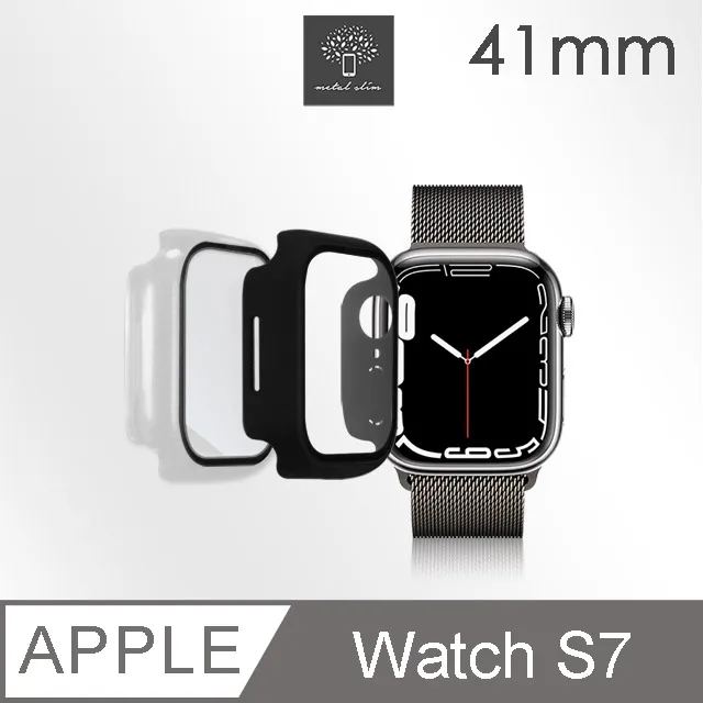 Meatl-Slim Apple Watch Series 7 45mm 鋼化玻璃+PC 雙料全包覆防摔保護殼 歷史價格詳細信息