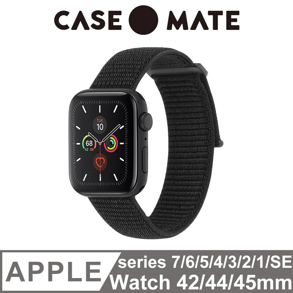 美國 CASE●MATE Apple Watch 第1-6代/SE 通用 42-44mm 尼龍運動型舒適錶帶 - 金屬黑 歷史價格詳細信息