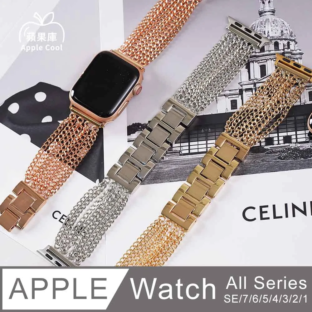 蘋果庫 Apple Cool｜金屬扣鏈 皮革搭配 Apple Watch錶帶 全系列適用 歷史價格詳細信息