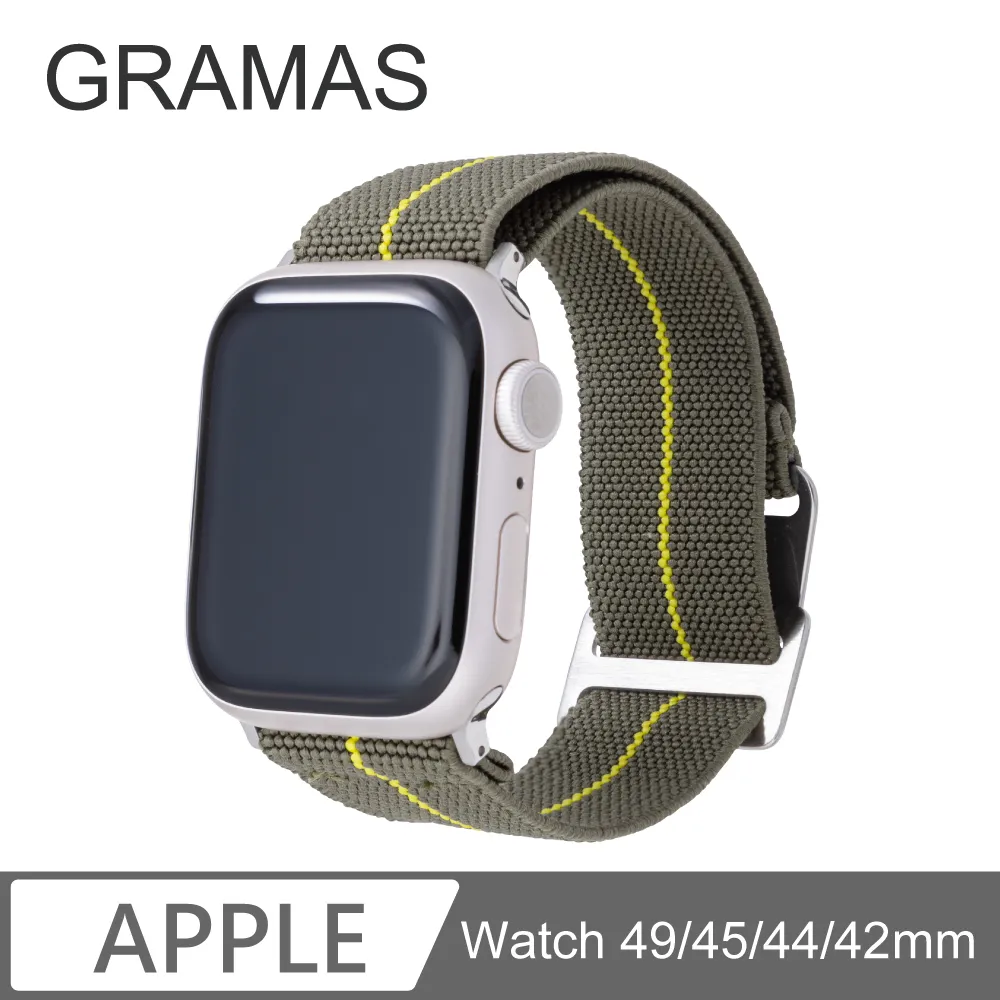 Gramas Apple Watch 42/44/45mm 法國海軍帆布錶帶-黑 歷史價格詳細信息